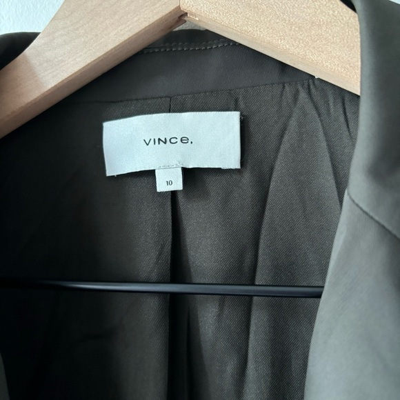 Vince Boyfriend Blazer Jacket Deep Laurel Olive Green Sz 10 - Picture 6 of 7